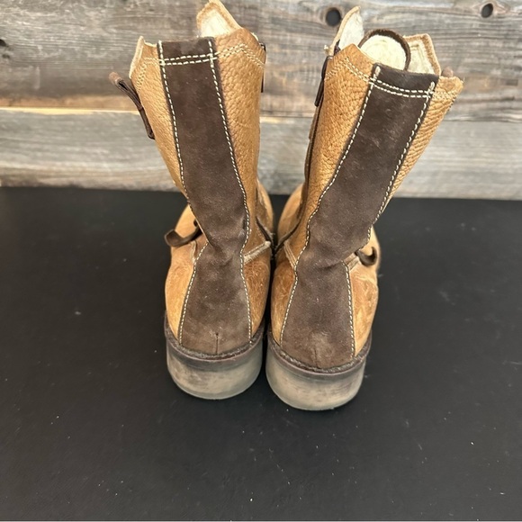 Bos & Co Tan Distressed Leather Boots withh Brown Accent Side Zip Ladies EU 39 - Picture 2 of 10